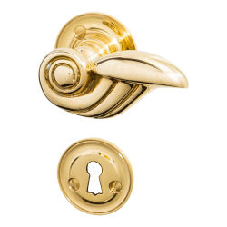 Door handle interior - Brass - PERROT 88 mm