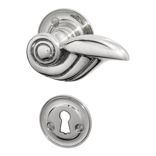 Klamka do drzwi - Nikiel polerowany - PERROT 88 mm