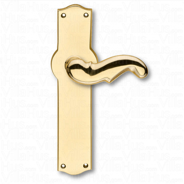 Drrhandtag - Inomhus - Bredt lngskylt - Mssing - Weingarden 97 mm