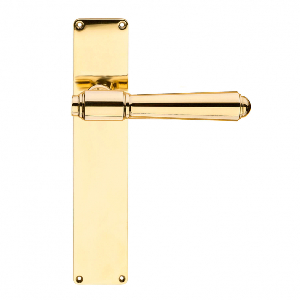 Door handle exterior, Back plate brass - BRIGGS 127 mm