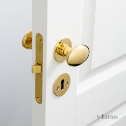 Door knob - Brass - Flat rosette and escutcheon - Model BLENHEIM 3