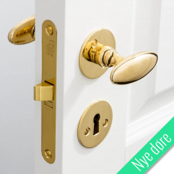 Drgreb - Messing - BLENHEIM - Glat roset og ngleskilt - Nye dre