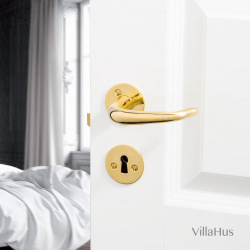 Door handle - Kay Fisker Coupe handle - Brass rosette and escutcheon