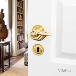 Door handle interior - Brass - PERROT 88 mm