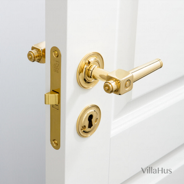 Door handle interior - Theatre handle - Brass - Bolt and sleeve