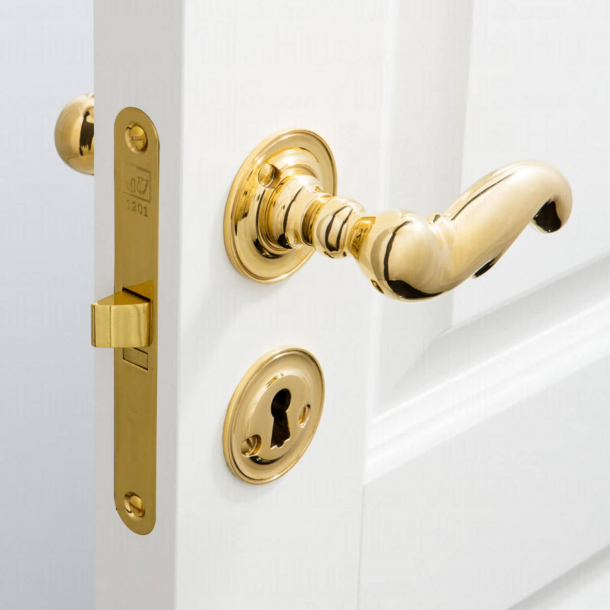 Door handle interior - Rosset / Key Tag - Brass - Weingarden 97 mm