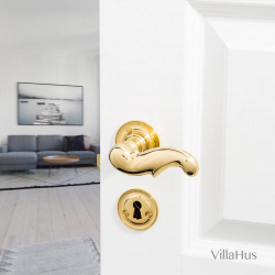 Door handle interior - Rosset / Key Tag - Brass - Weingarden 97 mm