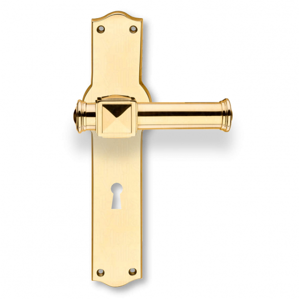 Door handle on Backplate - Interior - ULLMAN 112 mm - Brass