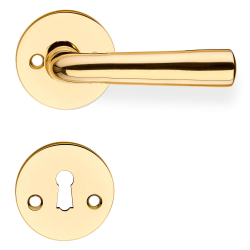 Klamka z rozet&#261; i rozet&#261; pod klucz - Mosi&#261;dz - Model GENON