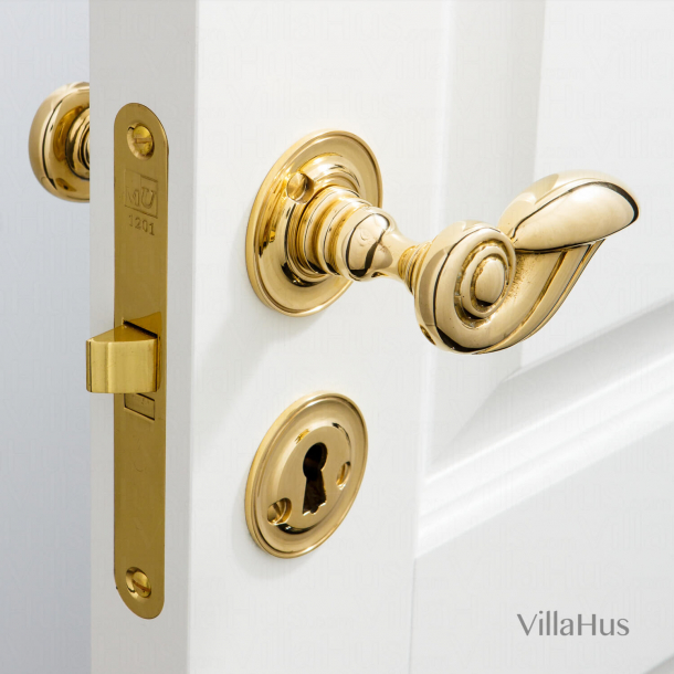 Door handle interior - Brass - PERROT 88 mm