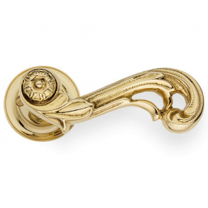 Door handle - Exterior - Brass - Model POLIER 130 mm