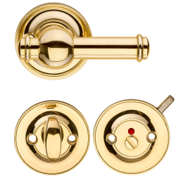 D�rrhandtag - Inomhus w / WC-beslag - M�ssing - CREUTZ 94 mm