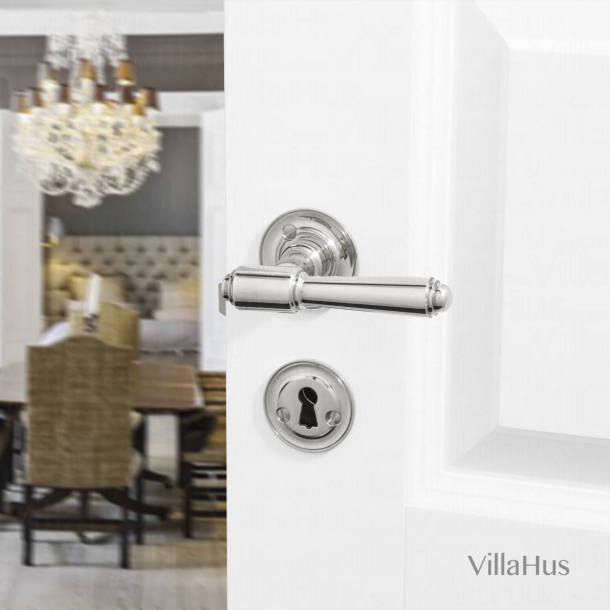 Wn&#281;trze klamki - Nikiel - Rozeta / Rozeta - BRIGGS 112 mm - Wkr&#281;ty do drewna