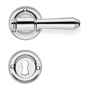 Door handle interior - Nickel - Rosset / Escutcheon - BRIGGS 112 mm - Wood screws
