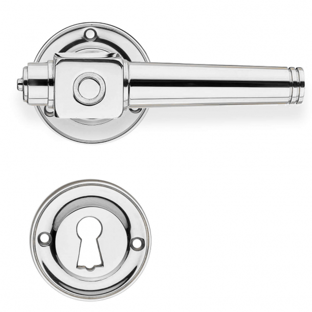 Door handle interior - Theatre handle - Nickel - Wood screws
