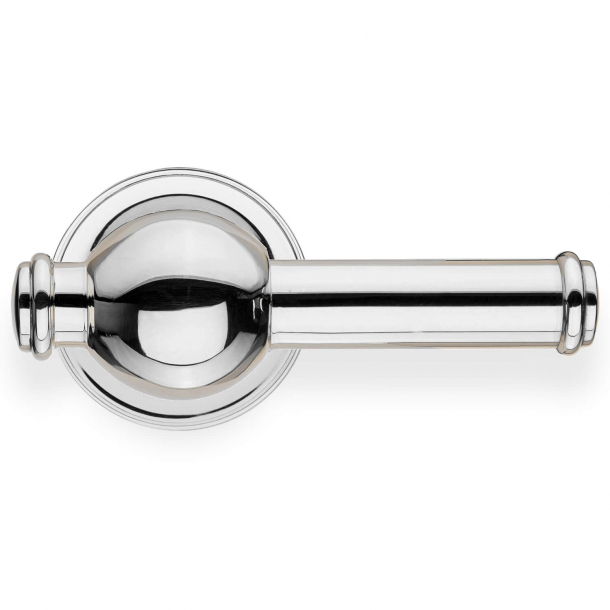 Door handle exterior - Nickel rosette - CREUTZ 123 mm