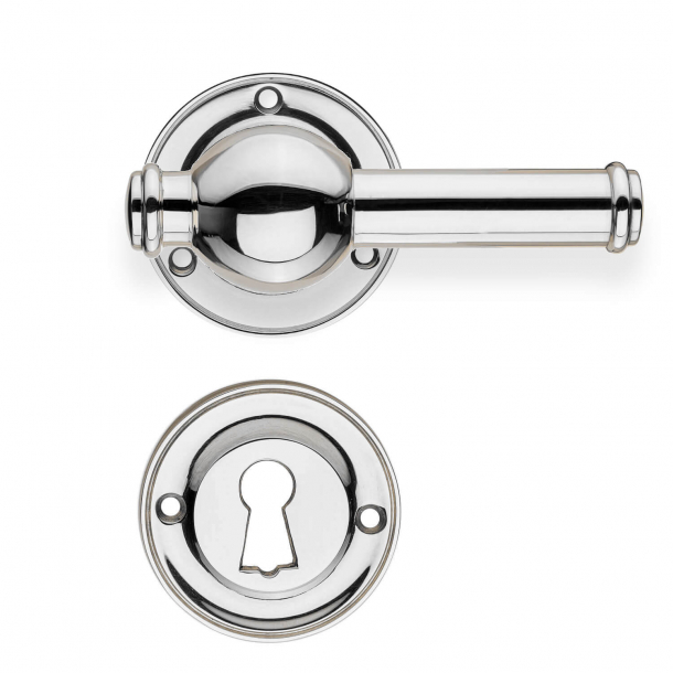 Door handle - Interior - Nickel - Rosset and escutcheon - CREUTZ 94 mm