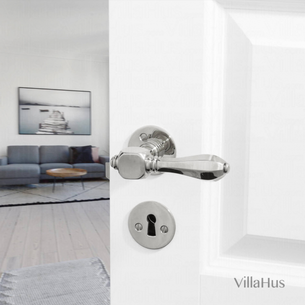 Drrhandtag - Inomhus - Mssing - Slt rosett och nyckelskylt - MEDICI - Nya drrar