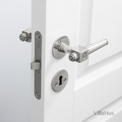 Drrhandtag - Inomhus - Teaterhandtag - Slt rosett - Nickel - Nya drrar