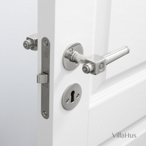 Door handle interior - Theatre handle - Smooth rosette - Nickel - Bolt and sleeve