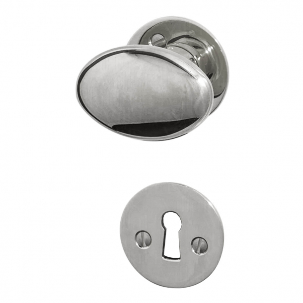 Kugle drgreb - Indendrs - Nikkel - Glatte roset og ngleskilt - Model BLENHEIM 3