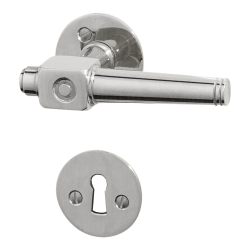 Drrhandtag - Inomhus - Teaterhandtag - Slt rosett - Nickel - Nya drrar