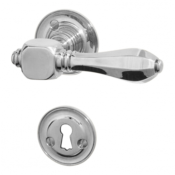 Klamka do drzwi - MEDICI - Mosi&#261;dz niklowany - 120 mm  - SJ.08-014N-02