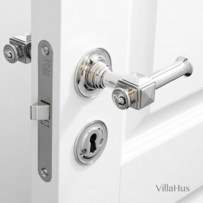 Drgreb p ornamerede rosetter - Indendrs - Poleret nikkel - ULLMAN - Nye dre