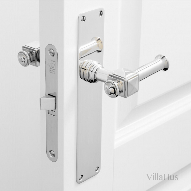 Door handle on Backplate - Interior - ULLMAN 112 mm - Nickel