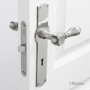 Door handle interior, Back plate with keyhole - Blank nickel - Medici