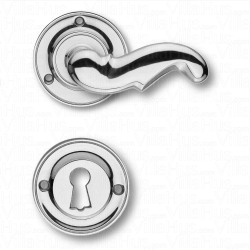 Klamka do drzwi - Nikiel - Rozeta - Weingarden 84 mm