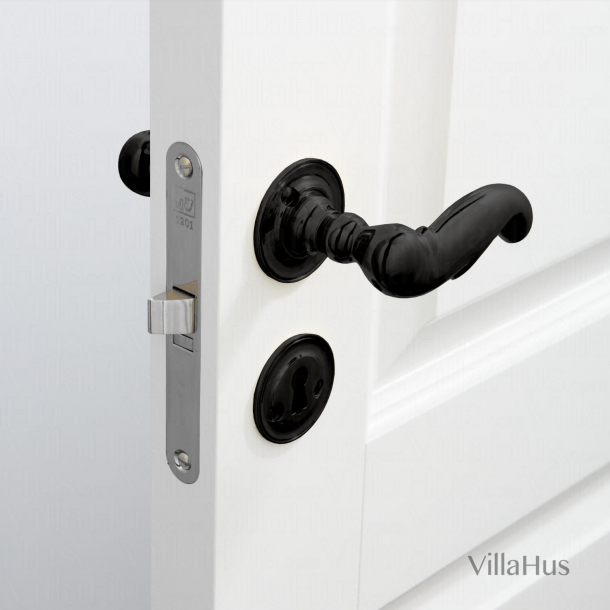 Door handle interior - Rosset / Key Tag - Matt black - Weingarden - 97 mm