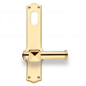 Drrhandtag - Utomhus - Mssing - Dubbelplatta med Dubbelcylinderls - Modell ULLMAN 123