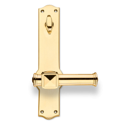 Drhndtag udendrs - Messing - Langskilt med Vrider og Cylinderhus - Model ULLMAN 123