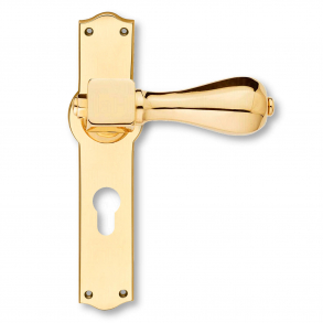 Door handle - Exterior - Back plate - Euro profile - Model AMBRUS - cc92mm