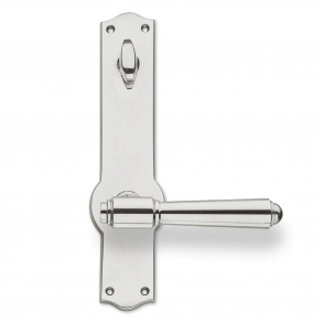 Drrhandtag - Utomhus - Tomt Nickel - Lngskylt med Twist och Oval Barrel - Modell BRIGGS 127 mm