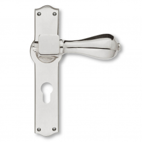 Door handle exterior, AMBRUS, Nickel plated door back plate