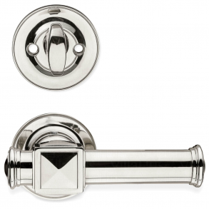 Drhndtag udendrs - Nikkel - Klassisk Vrider og Cylinderring - ULLMAN 123mm