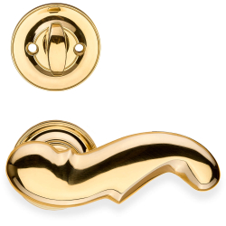 Drgreb - Udendrs - Messing - Vridergreb og cylinderring - Model WEINGARDEN 127