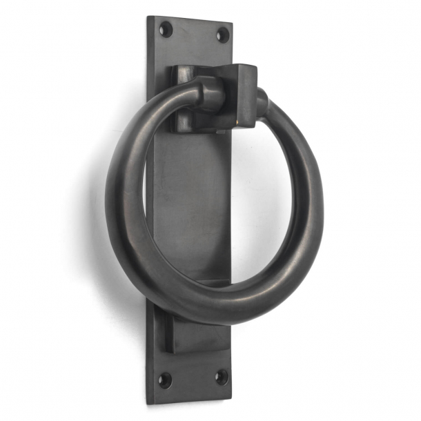 Door knocker - Gunmetal - Ring on plate, model BASTIN
