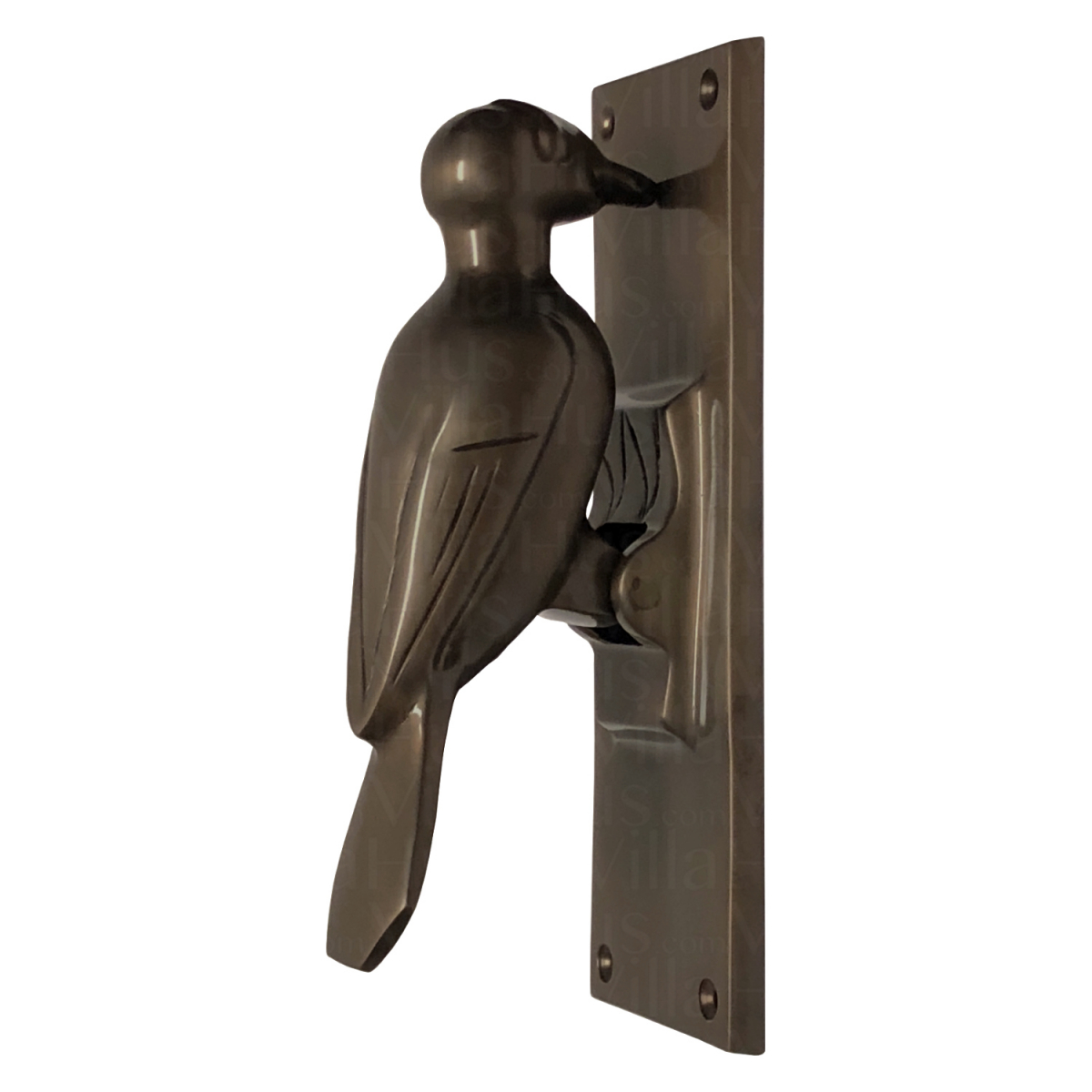 Door knocker, Woodpecker, Browned brass, Gunnar Westman