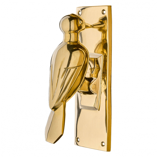 Door knocker, Woodpecker, Massive Brass, Gunnar Westman - 215 mm