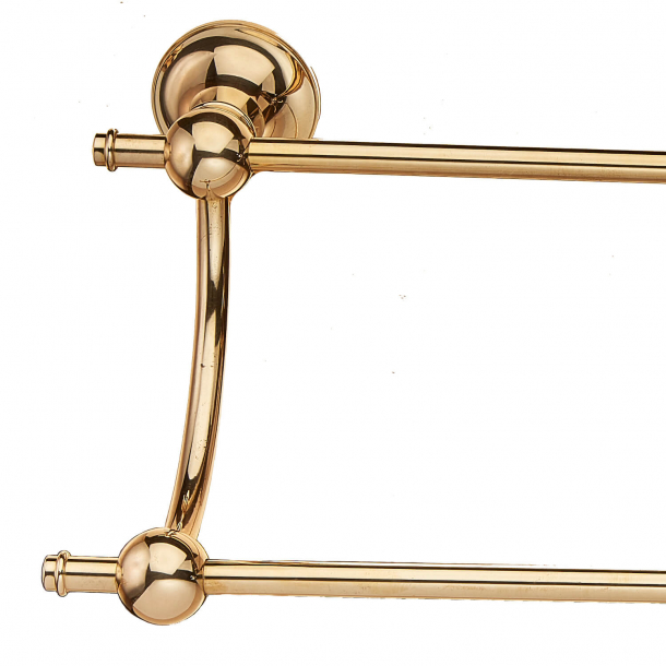 Towel holder - Brass - Double bar - 600 mm