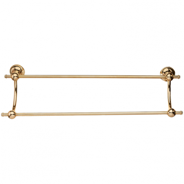 Towel holder - Brass - Double bar - 600 mm
