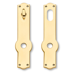 Trgriff - Auenbereich - Rosetten - Messing - Modell WEINGARDEN 127 mm