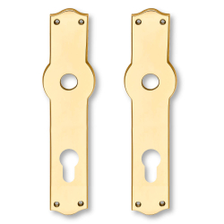 Drhndtag udendrs - Messing - Langskilt - Model ULLMAN 123 - PZ cylinder cc92mm