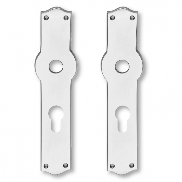 Backplate with europrofile hole (set) - Nickel - cc72mm