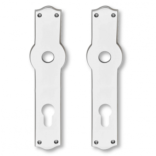 Backplate with europrofile hole (set) - Nickel - cc92mm