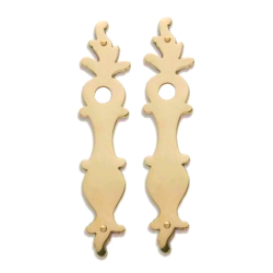 Rococo back plate - Brass - Model COLLET - 230 mm