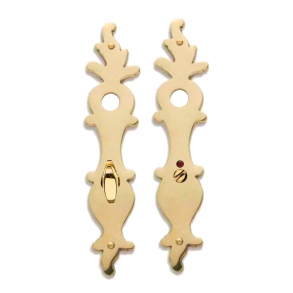 Rokoko Lngskylt - WC-beslag Mssing - Modell COLLET - 230 mm